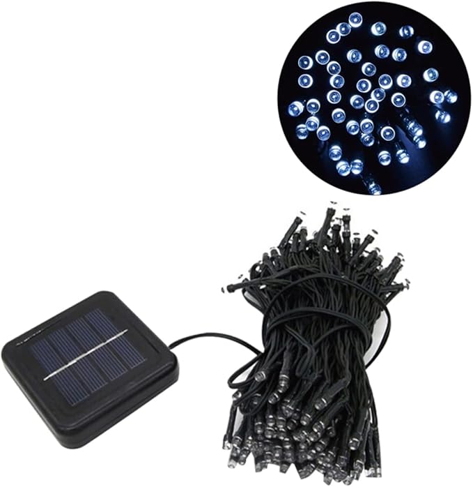 50 LED Solar String Lights Waterproof Outdoor Fairy Lights for Home Party Wedding Decorations White Light