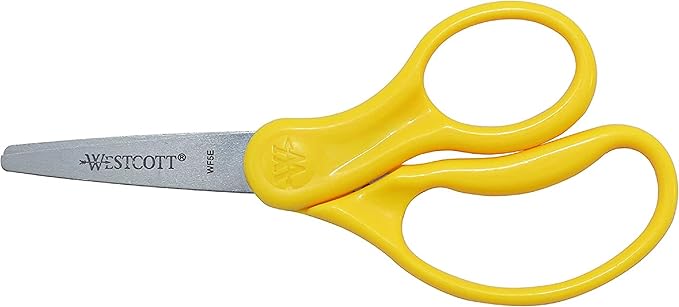 Westcott Right- & Left-Handed Scissors For Kids, 5'' Pointed Safety Scissors, Assorted, 12 Pack (13141)