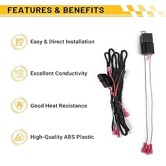 Tow Mirrors Wire Harness Compatible with 2019-2024 Chevy Silverado 1500 with Running Light, Turn Signal, Back Up Light