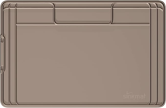 WeatherTech SinkMat Waterproof Under Sink Liner Mat for Kitchen Bathroom 46 x 22 Inches - Durable, Flexible Tray Home undersink Organizer Must Haves, Tan