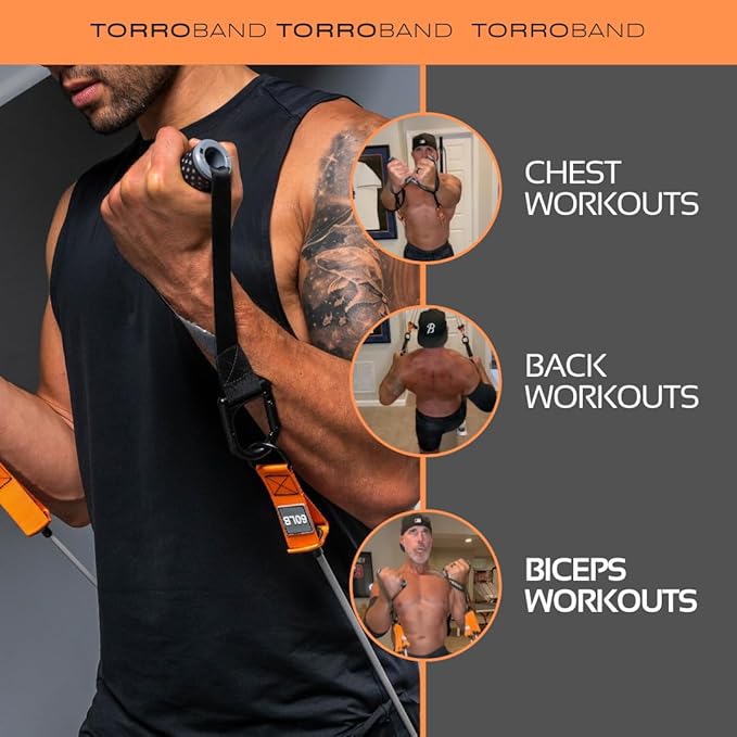 Torroband Heavy Duty Resistance Bands with Handles for Working Out Exercise Bands for Men & Women Workout at Home Travel Beach Park