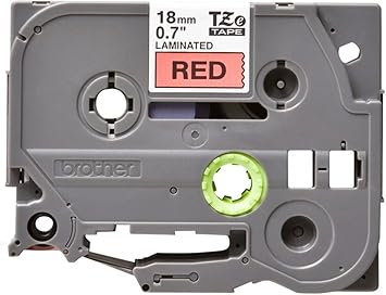 Brother TZe-441 Labelling Tape Cassette, Black on Red, 18 mm (W) x 8 m (L), Laminated, Brother Genuine Supplies