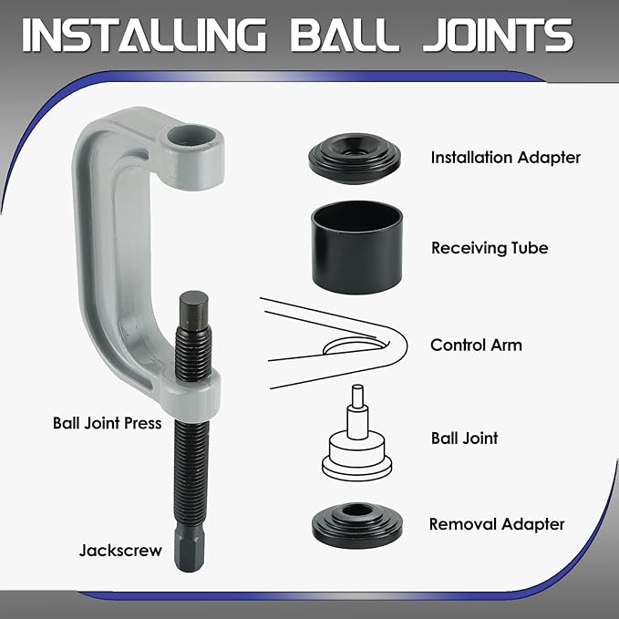 ATP Ball Joint Removal Installation Tool with 4 Wheel Drive Adapters