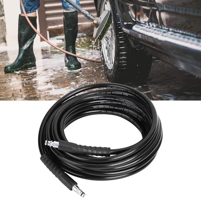 Zerone Replacement Water Hose,Karcher K4 Pressure Washer Steel Wire Braid High Pressure Washer Water Hose Pipe Tube Fit,Karcher K4 Pressure Washer for Karcher K2 K3 K4 K5 K Series(10M,