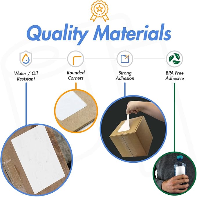 OfficeSmartLabels 4" x 1" Direct Thermal Labels - Compatible with Zebra Rollo Desktop Printers and More 1 Core, Permanent Adhesive Perforated 1 Roll, 1375 Labels