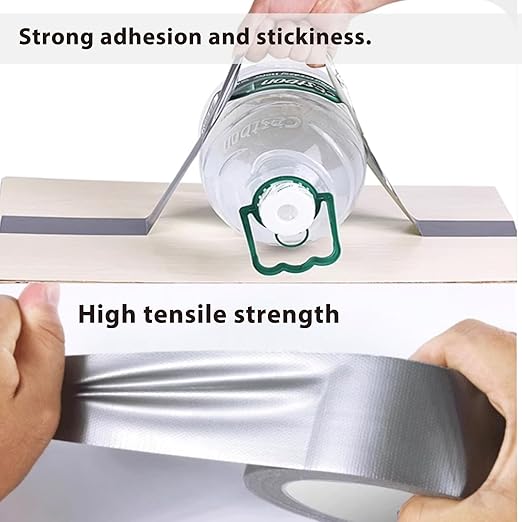 3-Pack Duct Tape Heavy Duty Waterproof Silver, 66 Yards x 1.88 Inch Total Strong Adhesive Duct Tape No Residue Bulk for Home Use, DIY, Projects, Outdoor Repairs Tear by Hand