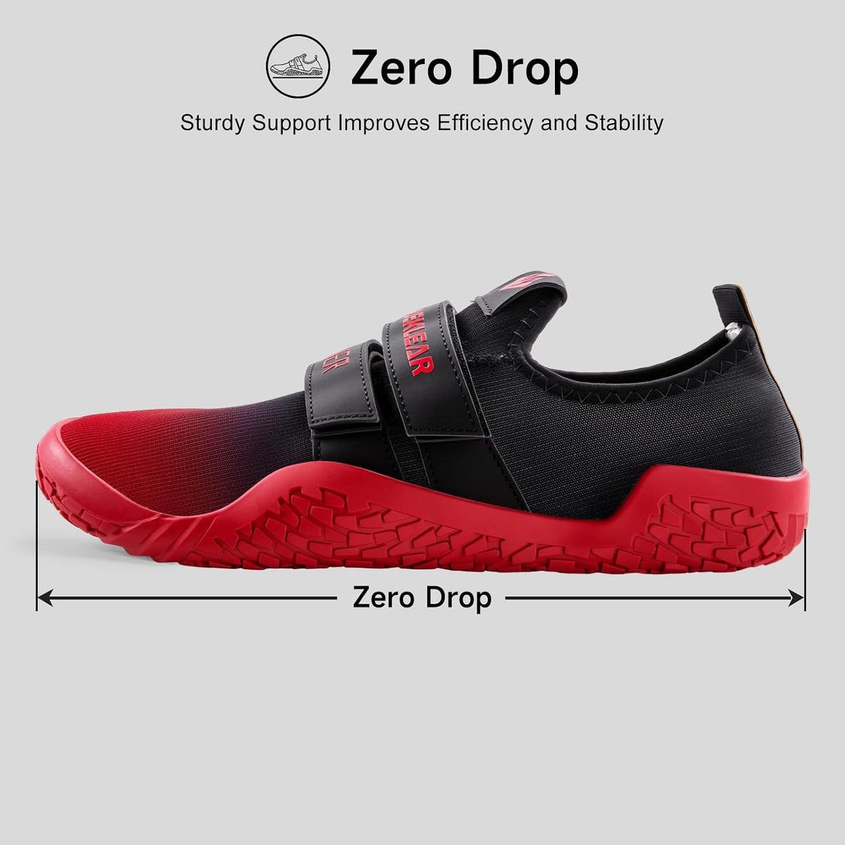 MANUEKLEAR Deadlift Shoes - Weight Lifting Shoes for Men Women - Weightlifting Squat Shoes Fitness Cross-Trainer Barefoot Gym Training Sneakers