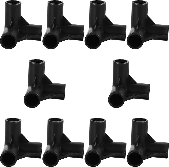 3 Way 20mm Elbow: PVC Fitting Build Elbow Corner Connector for Greenhouse Frame Grape Trellis Sunscreen Shed Gardening,10 pcs