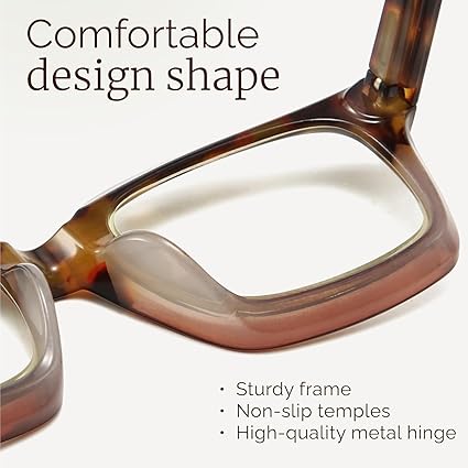 miyya Oprah Style Reading Glasses for Women, Cheaters Eyeglasses, Oversized Blue Light Readers, Fashion Eye Glasses