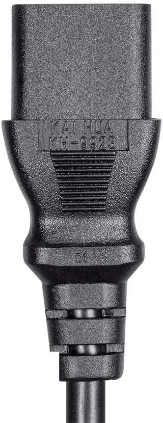 Monoprice Power Cord - NEMA 5-15P to IEC 60320 C13, 18AWG, 10A1250W, 125V, 3-Prong, 4ft, Black