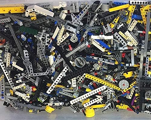 2-Pound Bulk Building Block Lot – Random Technic Parts, Gears, and Beams