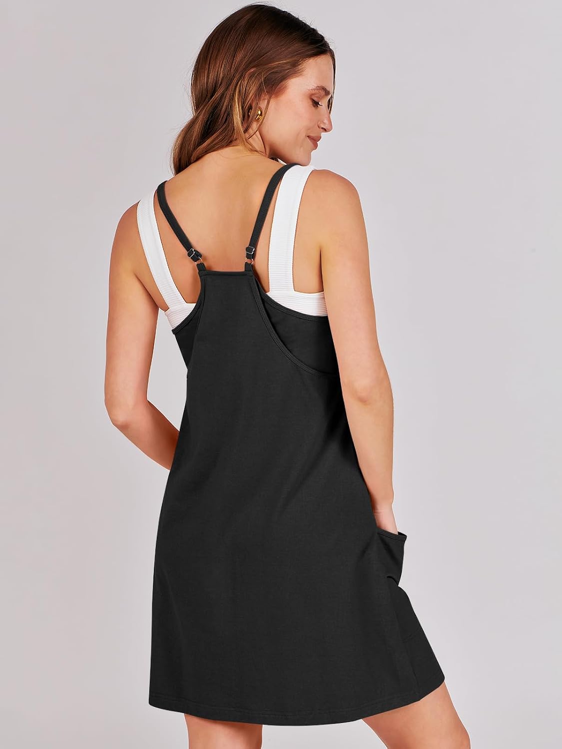 ANRABESS romper dress perfect for staying cool, looking great during hot summer days; built-in shorts, breathable fabric ideal for various activities.