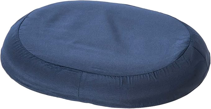 Essential Medical Supply Molded Donut Style Ring Cushion - 16 Inch Navy Chair Pillow Provides Relief for Tailbone, Hemorrhoid Pain and More