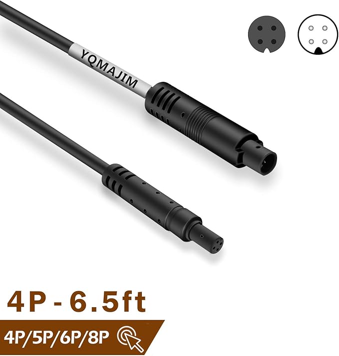 YQMAJIM 4 Pin 6.5 Ft Dash Cam Rear View Backup Camera Reverse Car Recorder Cable Extension Cord (4 pin 6.5ft)