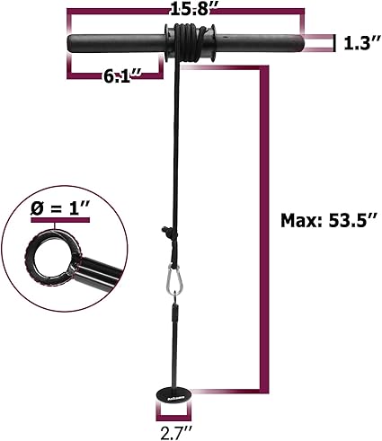 A2ZCARE Wrist and Forearm Blaster Wrist Roller and Forearm Roller - Perfect for Strength Training and Workout Fit 1-inch Standard Weight Plates