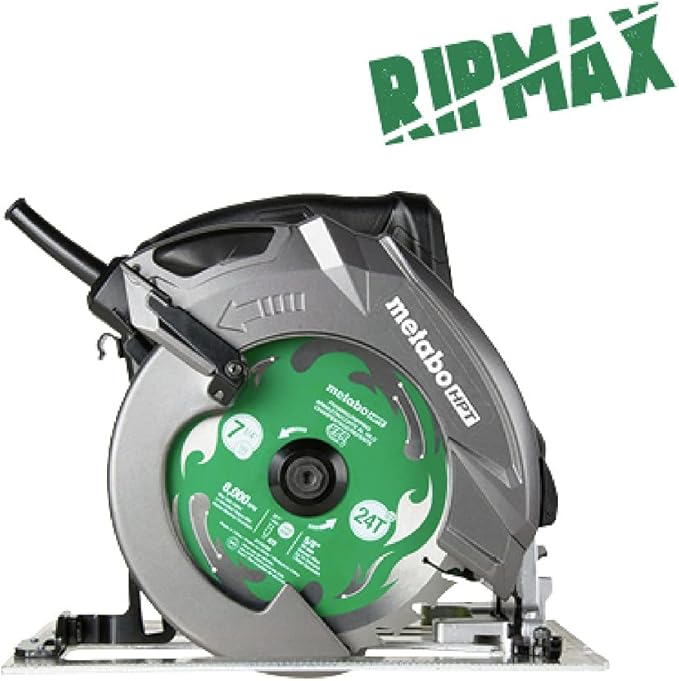Metabo HPT Circular Saw Kit RIPMAX 7 14-Inch Blade 6,800 RPM Dust Blower Function 5-Year Warranty C7UR