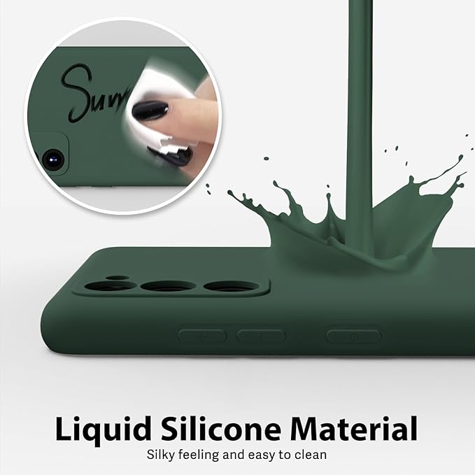 for Google Pixel 7 Pro 5G Case, Ultra Thin Fit Liquid Silicone Soft Rubber Anti-Bump, Anti-Scratch, Shockproof Protective Case with Microfiber Lining for Google Pixel 7 Pro 5G, Dark Green