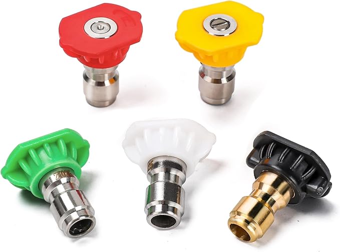 Pressure Washer Tips, Set of 5 Pressure Washer Nozzle Tips, 14 Inch Quick Connect, 4000 PSI(2.5 GPM)