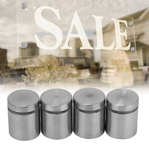 4pcs Stainless Steel Advertise Fixing Pins, Glass Standoff Mounting Bolts Glass Mounting Standoff Nail Wall Mount Standoff Holder fir Sign Mounting Hardware 25x253040mm(25 25MM)