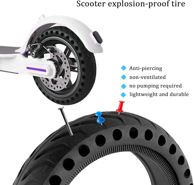 Solid Tires for Xiaomi m365 Electric Scooter Mijia M365, Gotrax GXL V2, 8.5 Inches Electric Scooter Wheels Front or Rear Replacement Honeycomb Solid Tires