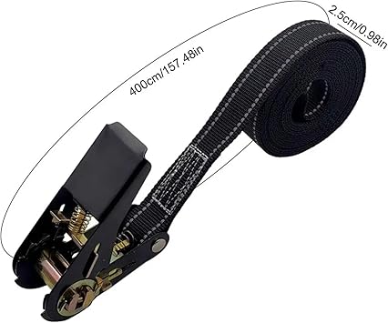 4m6m Cargo Bundling Strap Heavy-Duty Car Truck Front Cargo Ratchet Strap with Metal Buckle Car Fixed Rope(M)
