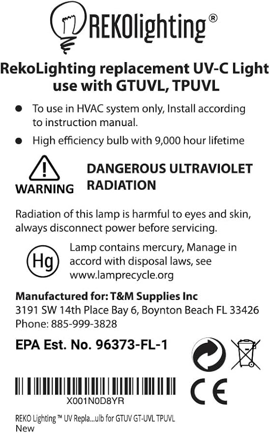 LSE Lighting UV Replacement Bulb for GTUV GT-UVL TPUVL