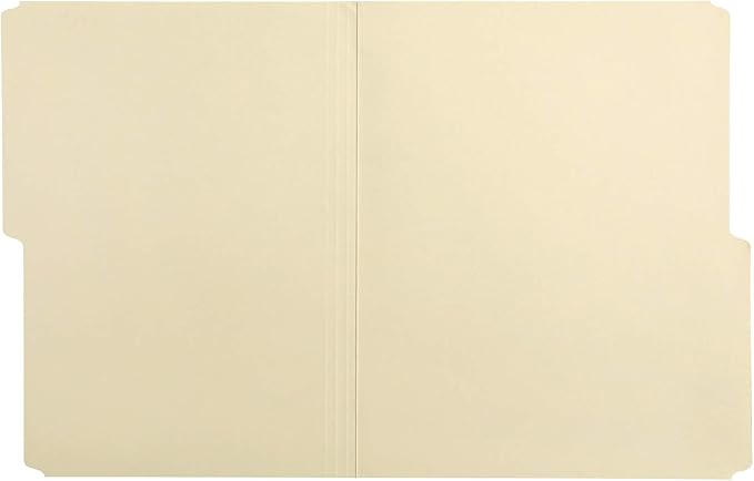 Basics File Folders, 12 Tab, 36-Pack, Letter (8.5Lx 11W) inches, Manila