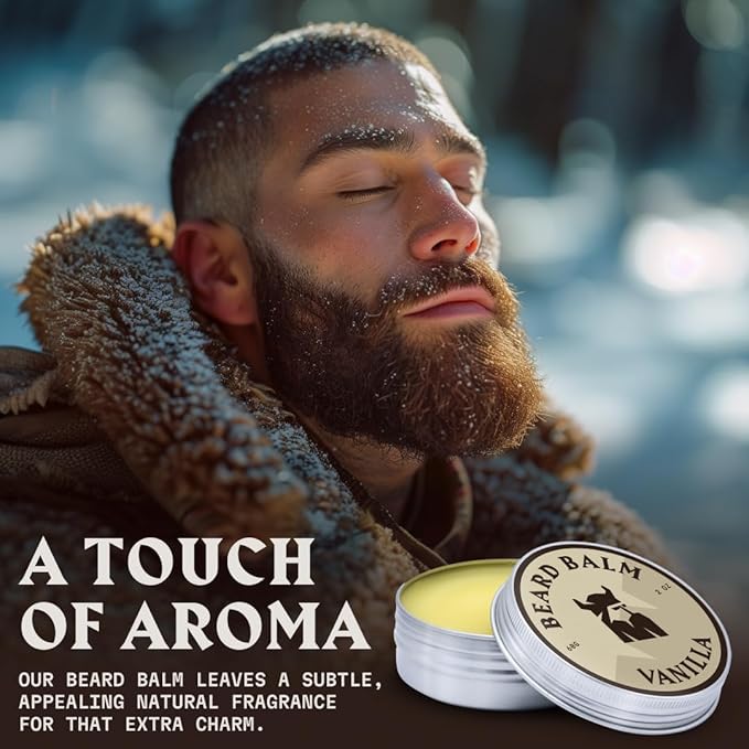 Striking Viking Pack of 2 Beard Balm (2oz) and Beard Butter (4oz) Vanilla Scent