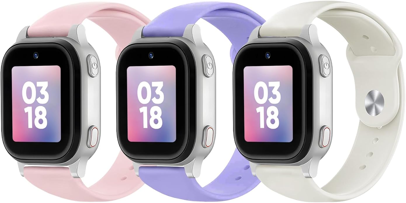 NewJourney Silicone Bands Compatible with AT&T amiGO Jr Watch, Gabb/Gizmo Watch 3/2/1, 20mm Soft Silicone Sport Replacement Bands