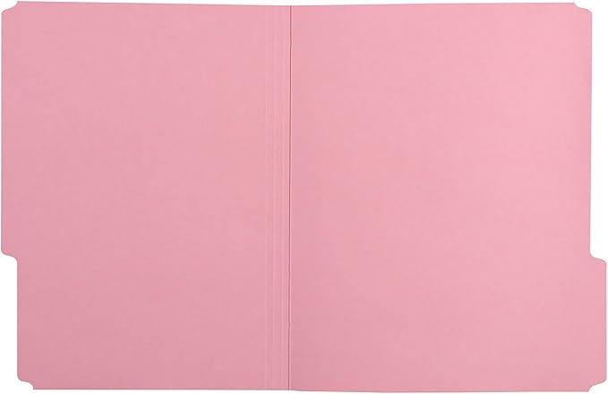 Basics File Folders, Letter Size, 1/3 Cut Tab, Pink, 36-Pack