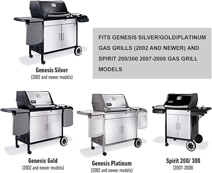 onlyfire Grill Igniter Replacement Kit for Weber 7510 Fits Genesis SilverGoldPlatinum Gas Grills (2002 and Newer) and Spirit 200300 Grills (2007-2008)