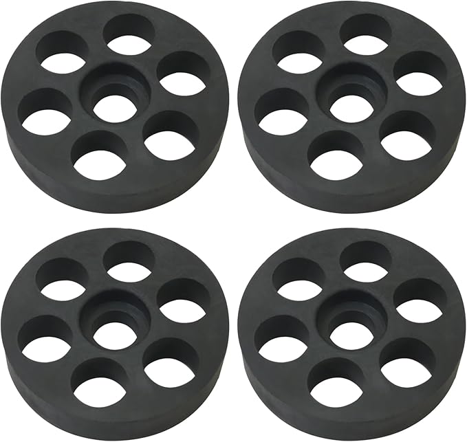 MEETOOT 4PCS Outdoor Compact Split Ground Bracket Wall Mount Bracket AC Condenser Rubber Vibration Isolating Pad Air Compressor Legs Vibration Isolating Pad for Air Conditioner Outdoor Unit