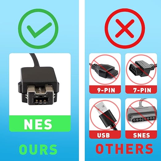 NALENSY Nes Classic Controller for Nintendo Nes Mini Classic Edition(2016 and 2018 Version), Not Support Old Nes Controller,3-4FT Cable - NES Controller