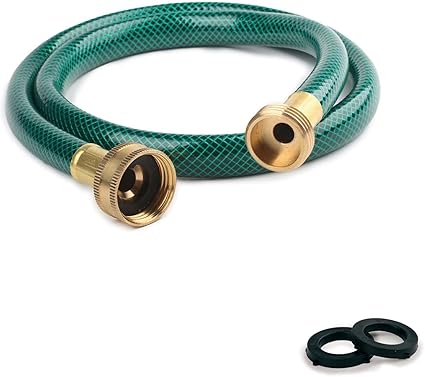 12" 3 FT Outdoor PVC Garden Hose for Lawns, Water Hose, Boat Hose, Flexible Durable and Leakproof, Solid Brass GHT Connector(Green, 3FT)