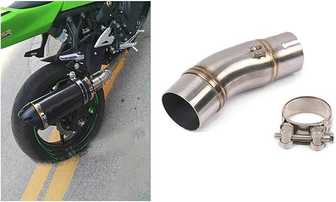 FXDIANZI Be Compatible With Ninja 400 Ninja400 EX400 Z400 2017-2023 Motorcycle Exhaust Pipe Escape Moto Muffler System Mid Link Pipe With 51MM(Type A)