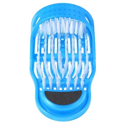 EVERMARKET Simple Feet Cleaner, Magic Foot Scrubber,Exfoliating Easy Feet Cleaning Brush,Feet Washer Foot Shower Spa Massager Slippers for Unisex Adults
