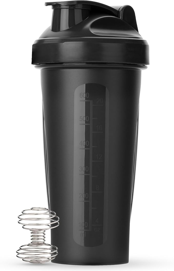 Mr. Pen- Shaker Bottles for Protein Mixes, 28 oz, 1 Pack, Black, Protein Shaker Bottle with Wire Whisk Ball, Blender Bottle