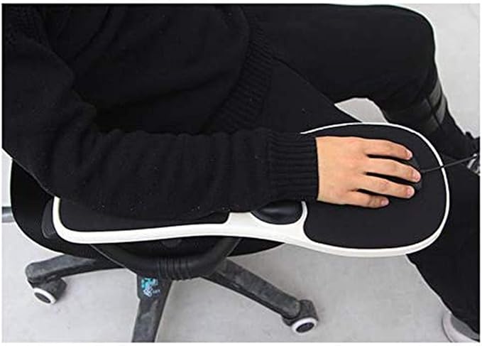 Chair Armrest Mouse Pad Arm Wrist Rest Mosue Pad Ergonomic Hand Shoulder Support Pads,White