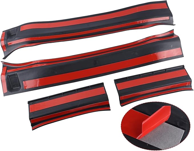 Door Sill Guards Kit Door Entry Guards Compatible with 2018-2024 Jeep Wrangler JL JLU Gladiator JT 4-Door Accessories Parts