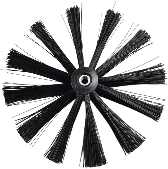 100150mm Chimney Cleaning Brush Dryer Vent Cleaning Brush Lint Remover M8 Thread Bristle Head for Duct Pipe Maintenance Household Tool for Cleaning Dryer Ducts(100mm)