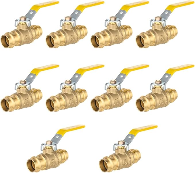 EFIELD 34" Press X Press Ball Valve with EPDM O-ring,14- Turn Full Port Shut Off Stop Ball Valve For Copper Tubing Connection (1),(VALVE243)