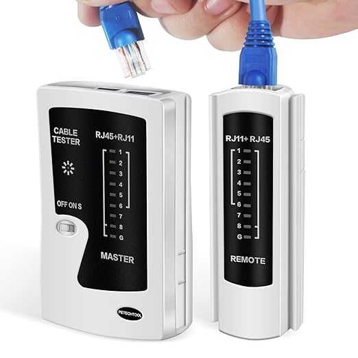 Network Ethernet Cable Tester for LAN RJ45 Cat5 Cat5e Cat6 Cat6a Cat7 UTPShielded Cable and RJ11 RJ12