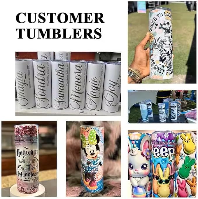 FEDAEE Sublimation Tumbler 20 oz 1 Piece Modern Stainless Steel Insulated Straight Tumbler with Lid, Individual Box