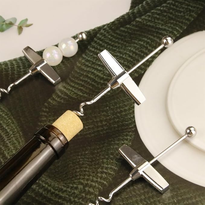 Easy to Grip Can Opener Convenient Manual Bottle Opener Corkscrew Shaped Bottle Opener for Camping Party Essential