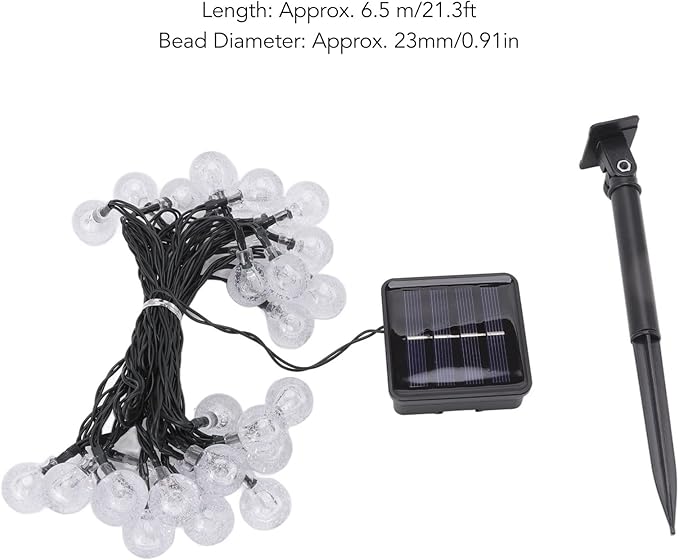Outdoor Solar String Lights, Waterproof Solar String Lights Enhance Your Outdoor Space with Decorative Solar String Lights(White)