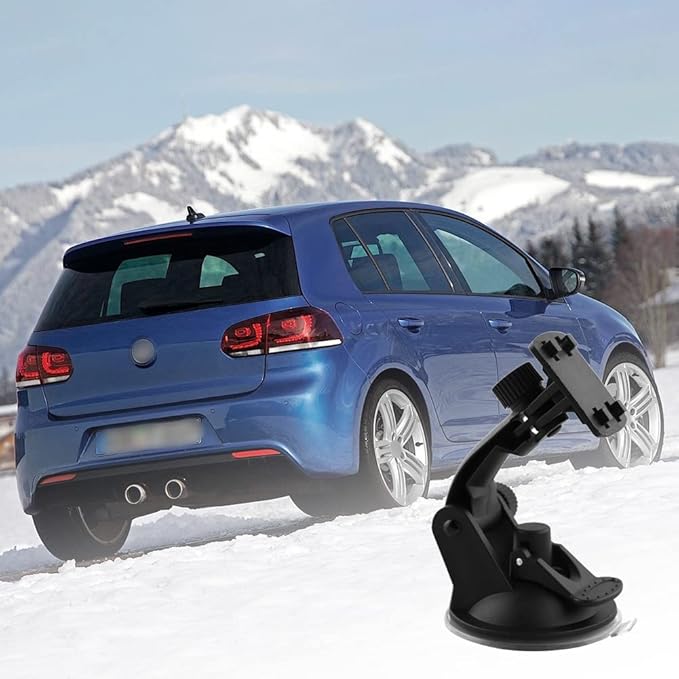 SEADERA Car GPS Dash Suction Cup Mount,Portable GPS Navigator Bracket with 4 Claw Back Clip Car Dashboard Windshield Sticky Suction Mount