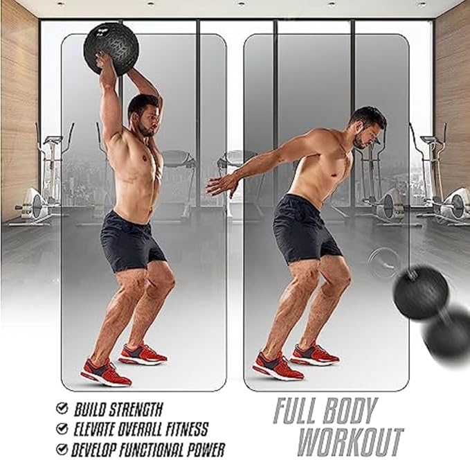 Yes4All Slam Ball, 10-40lb Medicine Ball, Durable PVC Sand Filled Workout Dynamic Weighted Balls for Exercise Core Strengthen