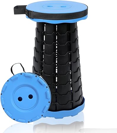 Foldable Telescoping Stool Portable, Retractable Stool for Adults, Upgraded Collapsible Folding Seats with Load Capacity 550lbs, Camping Stools for Adults
