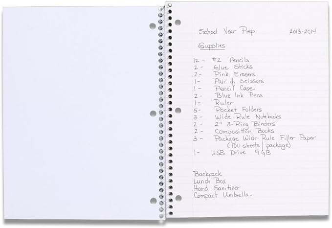 Mead Spiral Notebook, 1 Subject, Wide Ruled Paper, 70 Sheets, 10-12" x 8", Green (05510AC5)