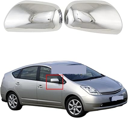 Chrome Plated Rearview,Car Accessories Side Mirror Cover Trim Paste Style,Compatible For Toyota Prius Prius20 2003-2009